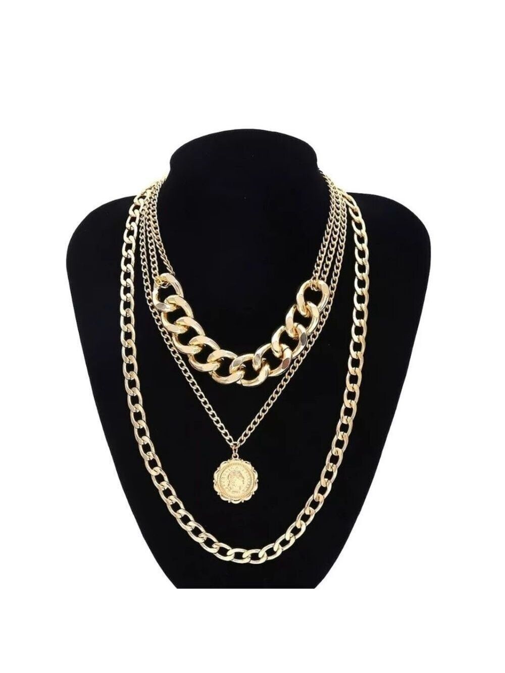 Multi Layer Chain Necklace - Picture 3 of 6